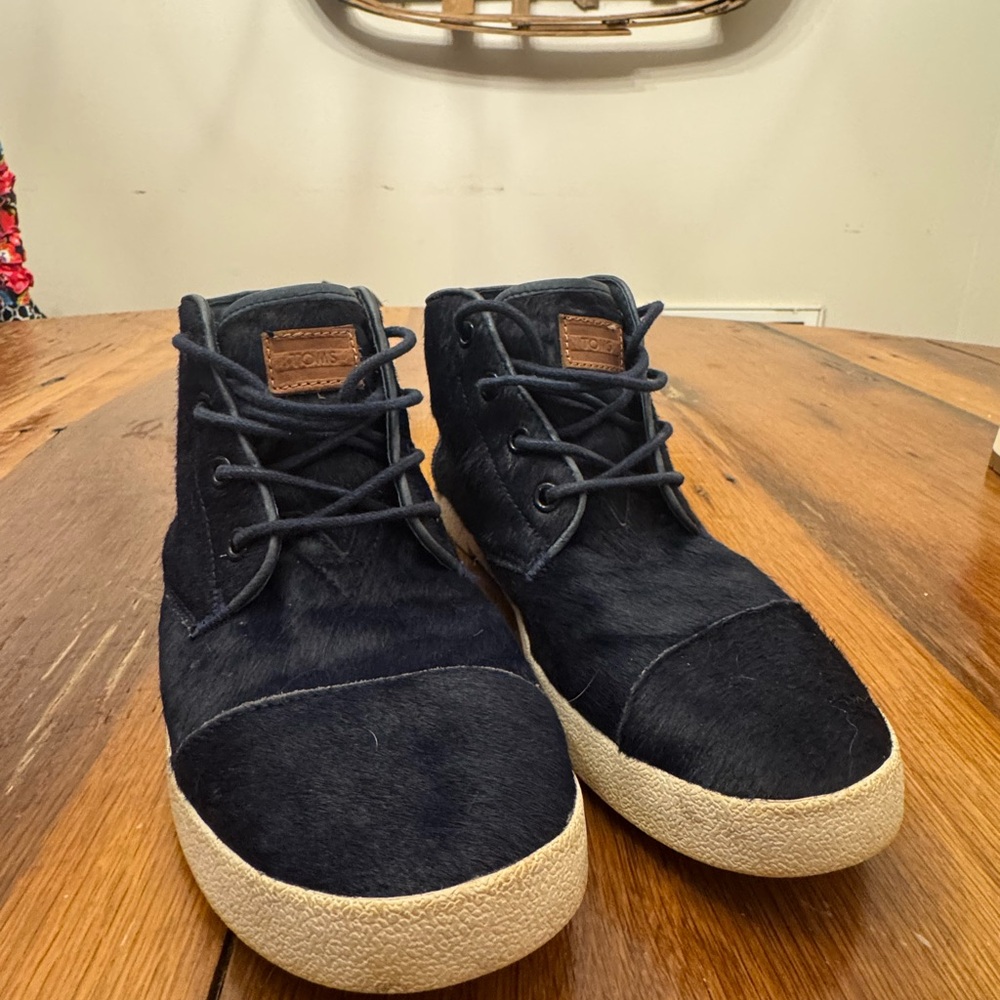 Women’s Toms Navy Calf-hair Hi-Tops